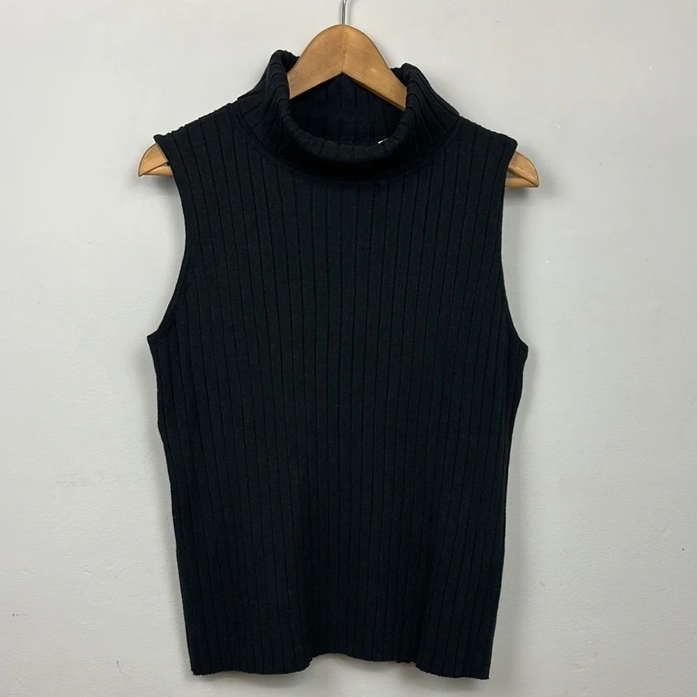 Soft Surroundings Soft Essential Ribbed Tia Turtleneck
Tank Top Black Sz L - Picture 4 of 9